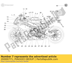 Aprilia 2H000771, Decalcomania serbatoio rh 