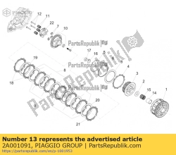 Aprilia 2A001091, Pal koppeling, OEM: Aprilia 2A001091