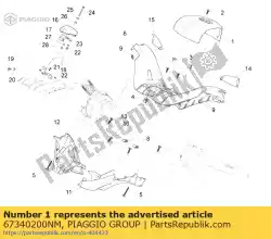 Tutaj możesz zamówić pokrywa od Piaggio Group , z numerem części 67340200NM: