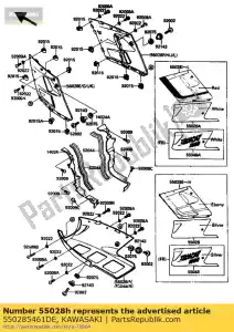 Kawasaki 550285461DE cowling,side,rh,ebony - Bottom side