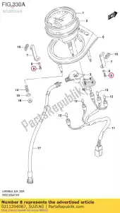 suzuki 0211204087 tornillo, m4x0.7x8 - Lado inferior