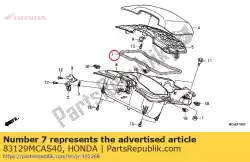 Ici, vous pouvez commander le joint, couvercle auprès de Honda , avec le numéro de pièce 83129MCAS40: