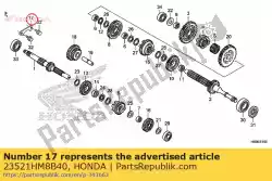 Aqui você pode pedir o placa, configuração de rolamento em Honda , com o número da peça 23521HM8B40: