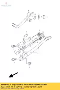 Suzuki 4231040F20 stand comp,prop - Bottom side