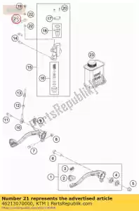 ktm 46213070000 mangueira de freio traseira 65 sx 09 - Lado inferior