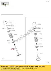 Aqui você pode pedir o válvula de escape em Kawasaki , com o número da peça 120050037: