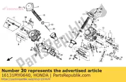 Here you can order the no description available at the moment from Honda, with part number 16131MY0640: