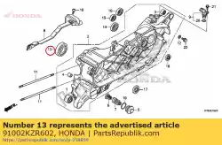 Ici, vous pouvez commander le roulement, spécification à billes radiales auprès de Honda , avec le numéro de pièce 91002KZR602: