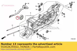 Honda 91002KZR602 lager, radiale kogel spec - Onderkant