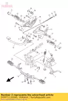 5YPF71120000, Yamaha, arbre, support principal yamaha t 135 2009 2011 2014, Nouveau