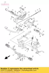 Aquí puede pedir eje, soporte principal de Yamaha , con el número de pieza 5YPF71120000: