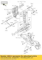 Here you can order the shockabsorber,spg black zx1000 from Kawasaki, with part number 45014048152B:
