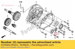 Here you can order the bearing, radial ball, 6201 (ntn) from Honda, with part number 91006KZR601: