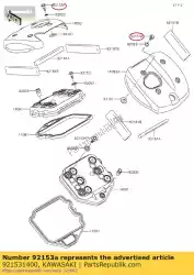 Qui puoi ordinare bullone, flangiato, 6x19 vn900b6f da Kawasaki , con numero parte 921531400: