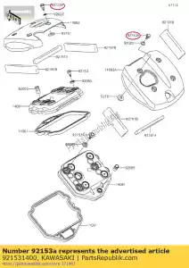 kawasaki 921531400 perno, bridado, 6x19 vn900b6f - Lado inferior