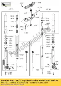 kawasaki 44071075948B zespó? amortyzatora, widelec, prawy, blk + zr100 - Dół