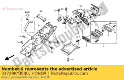 Aqui você pode pedir o embalagem, lente em Honda , com o número da peça 33729KYJ900: