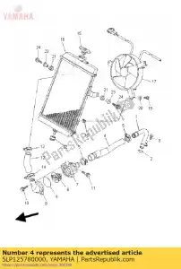 yamaha 5LP125780000 hose 3 - Bottom side