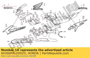 Honda 64306MALE00ZD stripe a, r. lower cowl ( - Bottom side