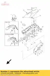 yamaha 1D4H41443000 kap, koplamp head - Onderkant