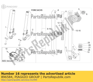 aprilia 896584 hub+rh fork leg - Bottom side