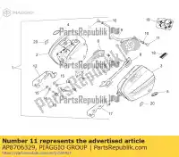 AP8706329, Piaggio Group, caoutchouc de selle aprilia moto-guzzi  norge norge polizia berlino scarabeo zgulps01, zgulpt00, zgulps03 50 850 1200 2005 2006 2007 2008 2009 2010 2011 2014 2016 2017, Nouveau