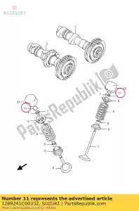 Suzuki 1289241C00332 shim, stoter - Onderkant