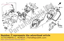 Aqui você pode pedir o montagem da luz traseira. (###) em Honda , com o número da peça 33701MBH611: