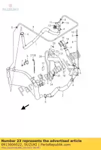 suzuki 0913606022 parafuso, 6x20 - Lado inferior