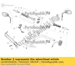 Here you can order the upper u-bolt from Piaggio Group, with part number GU06500600: