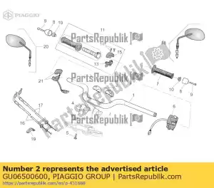 Piaggio Group GU06500600 upper u-bolt - Bottom side