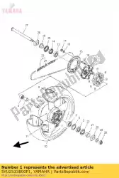 Ici, vous pouvez commander le roue coulée, arrière auprès de Yamaha , avec le numéro de pièce 5YU2533800P1: