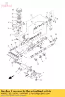 4WM272110000, Yamaha, pédale, frein yamaha xv 1600 1999 2000 2001 2002, Nouveau