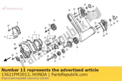 Here you can order the pulley, timing belt drive from Honda, with part number 13621PM3013: