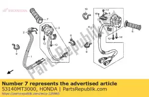 Honda 53140MT3000 grip assy., gas geven - Onderkant