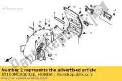 Here you can order the fender a, rr. *nh469m * from Honda, with part number 80100MCA000ZE: