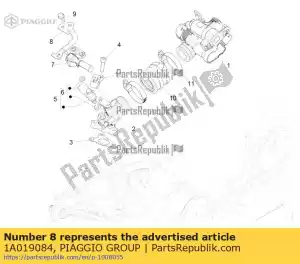 Piaggio Group 1A019084 stafondersteuning tubo carburante - Onderkant