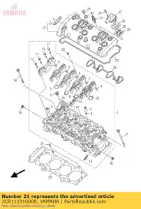 yamaha 2CR111910000 tampa, cabeça do cilindro 1 - Lado inferior