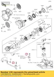 Ici, vous pouvez commander le douille à boulon, 5x10 auprès de Kawasaki , avec le numéro de pièce 120CB0510: