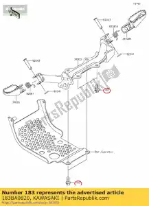 Kawasaki 183BA0820 bolt-upset-ws-small - Onderkant