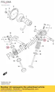 suzuki 1293149201 retainer,valve - Bottom side