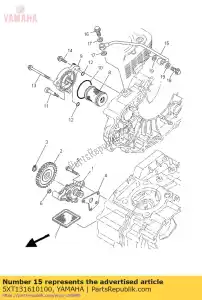 yamaha 5XT131610100 tubo, entrega 1 - Lado inferior