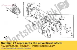 Honda 45210ML0006 support comp., r. - La partie au fond