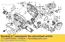 Aquí puede pedir conducto comp., r. Filtro de aire de Honda , con el número de pieza 17236MFGD00: