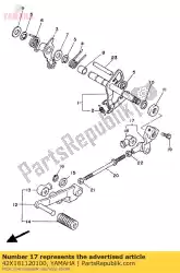 Here you can order the arm, shift from Yamaha, with part number 42X181120100: