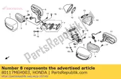 Aqui você pode pedir o espelho comp., r. Em Honda , com o número da peça 80117MEH003: