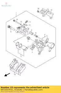 suzuki 6972537F01 guard,rr calipe - Bottom side