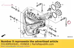 Aquí puede pedir zócalo comp., luz de posición de Honda , con el número de pieza 33140MGH641: