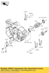 Tutaj możesz zamówić przesuni? Cie pr? Ta, wyj? Cie, l = 94,5 kx250- od Kawasaki , z numerem części 490470003: