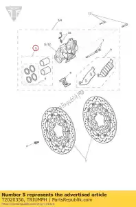 triumph T2020356 juego de pistones, 2 pistones cal. 35mm - Lado inferior
